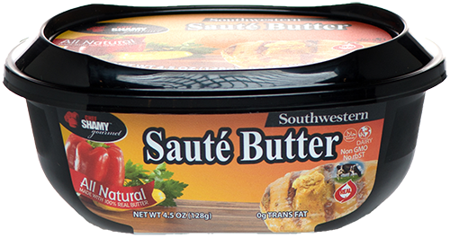 Chef Shamy Southwestern Sauté Butter has a perfect blend of pepper and herbs.