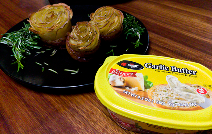 Garlic Butter Potato Roses