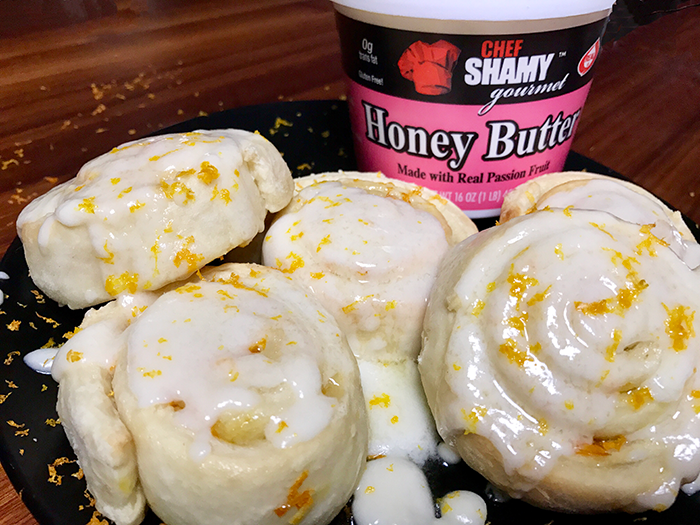 Chef Shamy Passion Fruit Honey Butter Orange Rolls