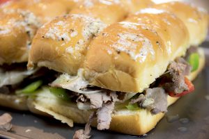 Garlic Parmesan Philly Cheesesteak Sliders Recipe