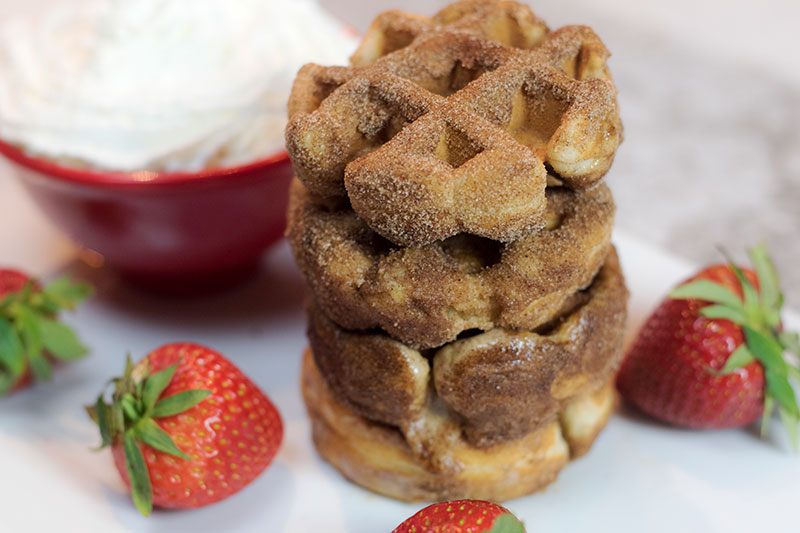 Cinnamon Churro Waffles Recipe