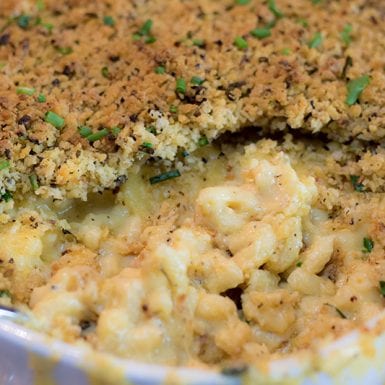 Baked garlic macaroni and cheese recipe