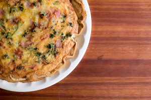 Deep Dish Ham and Cheese Quiche