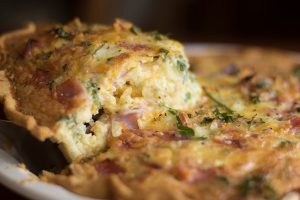 Deep Dish Ham and Cheese Quiche