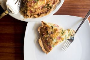 Deep Dish Ham and Cheese Quiche