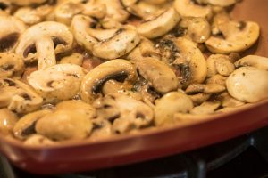 Garlic Mushrooms in Pot Stickers Sauce