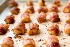 Cheesy Garlic Bacon Wrapped Tater Tots