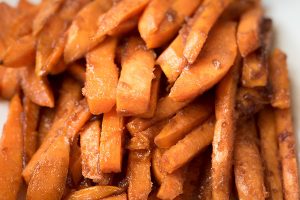 White Sweet Potato Fries (Cinnamon Cayenne!) - Champagne Tastes®