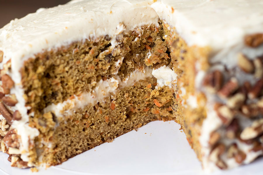 Carrot Cake with Cinnamon Cream Cheese Frosting