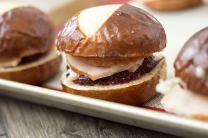 French Onion Asiago Turkey Cranberry Sliders