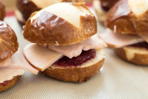 French Onion Asiago Turkey Cranberry Sliders