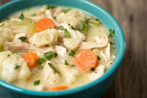 Chicken Soup with Garlic Dumplings