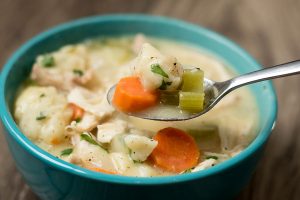 Chicken Soup with Garlic Dumplings