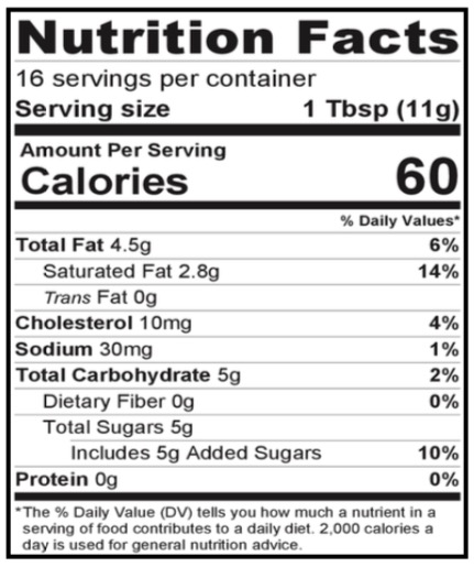 Strawberry Honey Butter Nutritional Information