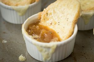 Elevate your French Onion Soup with garlic butter from Chef Shamy.
