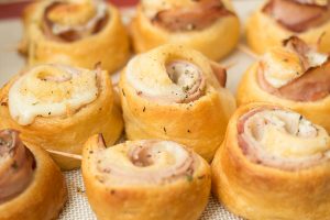 Garlic Ham and Swiss Pinwheels