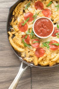 Garlic Pepperoni Pizza Fries