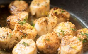 Lemon Dill Pan Seared Scallops