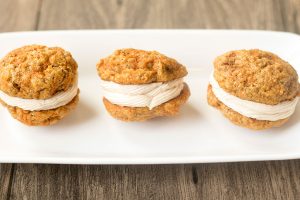 Cinnamon Carrot Cake Sandwich Cookies