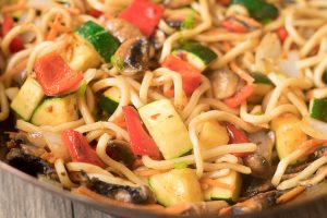 Vegetable Lo Mein with Garlic and Ginger