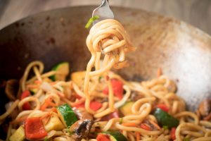 Vegetable Lo Mein with Garlic and Ginger