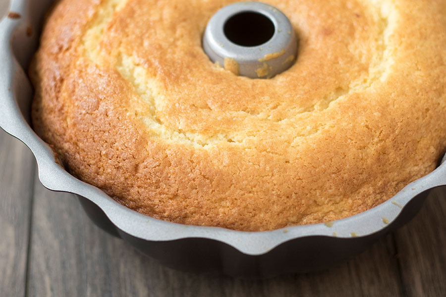 Lemon Pound Cake with Strawberry Icing