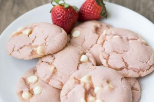 White Chocolate Chip Strawberry Cookies