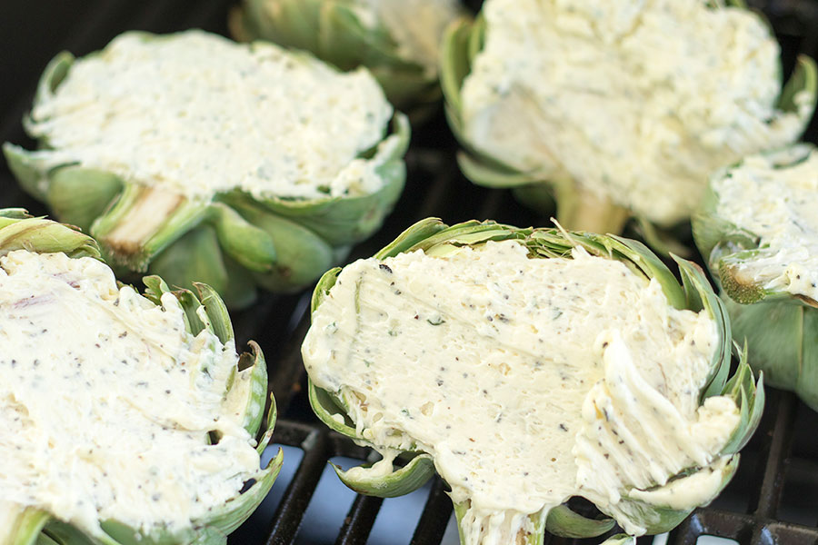 Garlic Grilled Artichokes