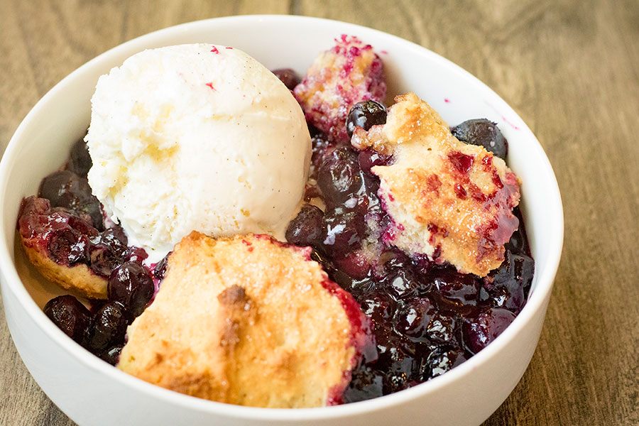 Cinnamon Blueberry Cobbler