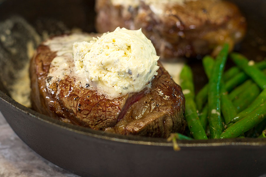 Filet Mignon with Garlic Butter