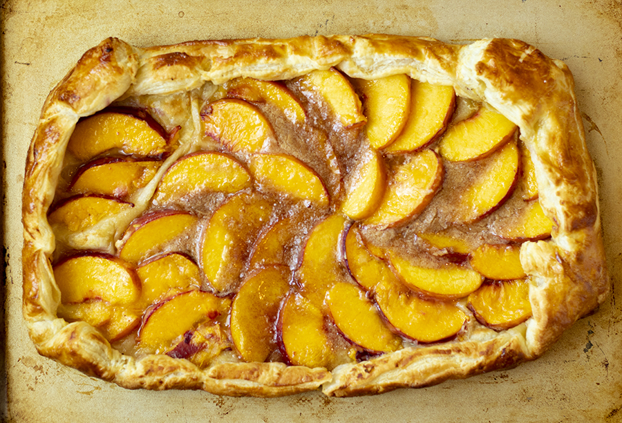 Puff Pastry Peach Galette