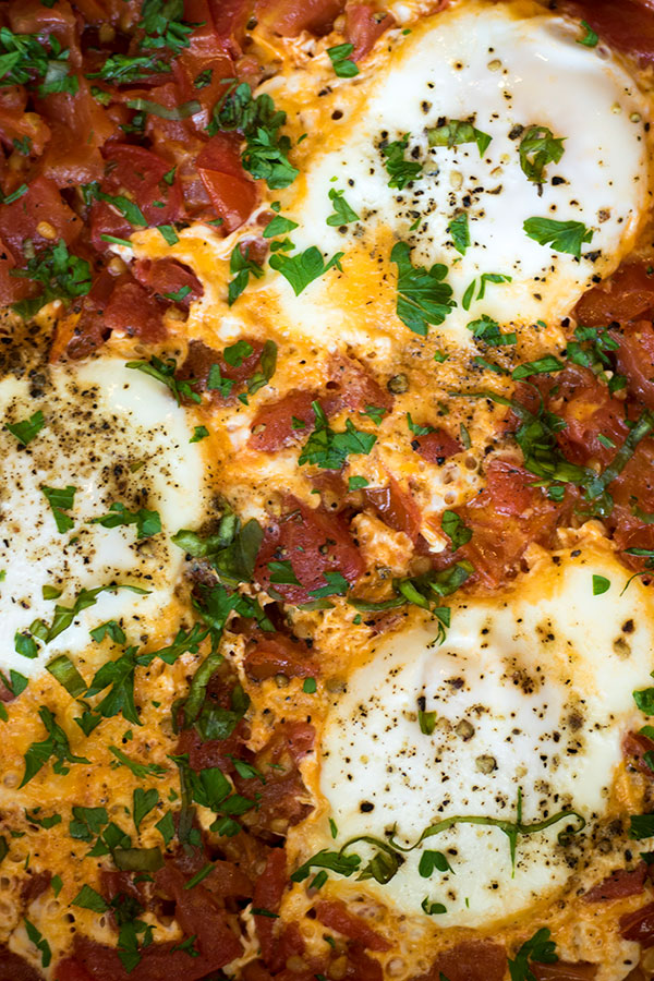 Garlic Herb Tomatoes and Eggs