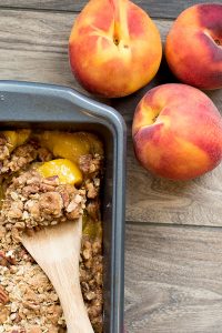 Vanilla Pecan Peach Crisp