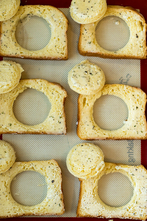 Sheet Pan Eggs in a Basket