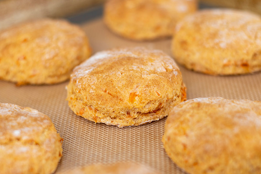 Cinnamon Honey Sweet Potato Biscuits