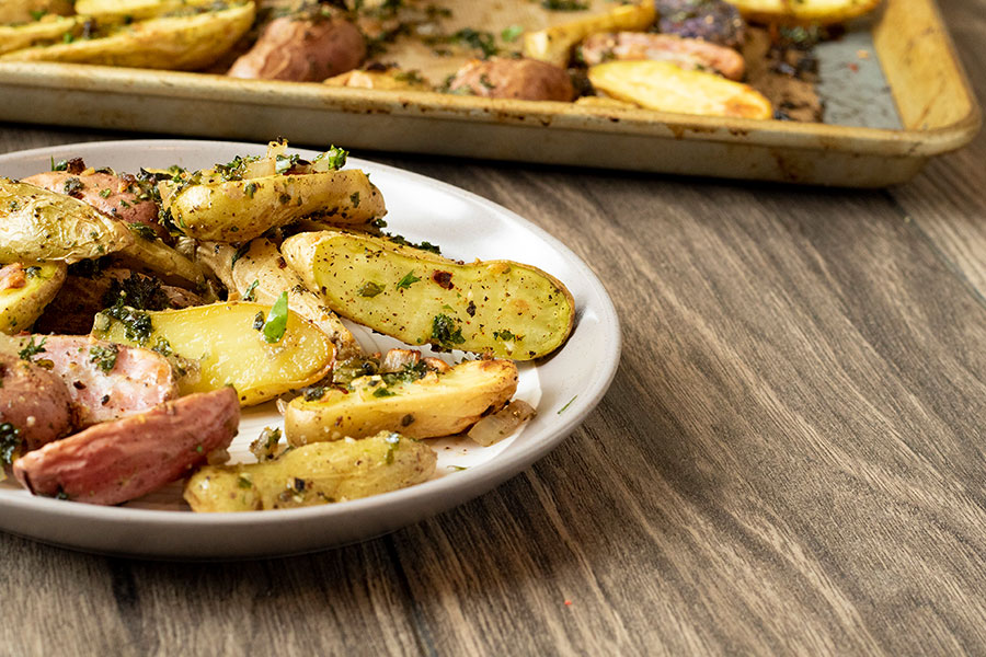 Garlic Herb Potato Wedges