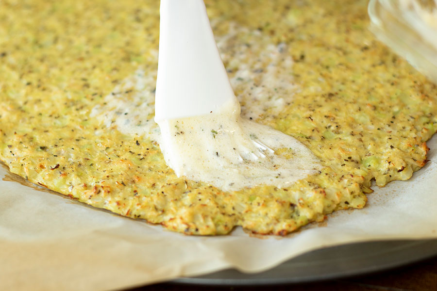 Garlic Butter Cauliflower Pizza Crust