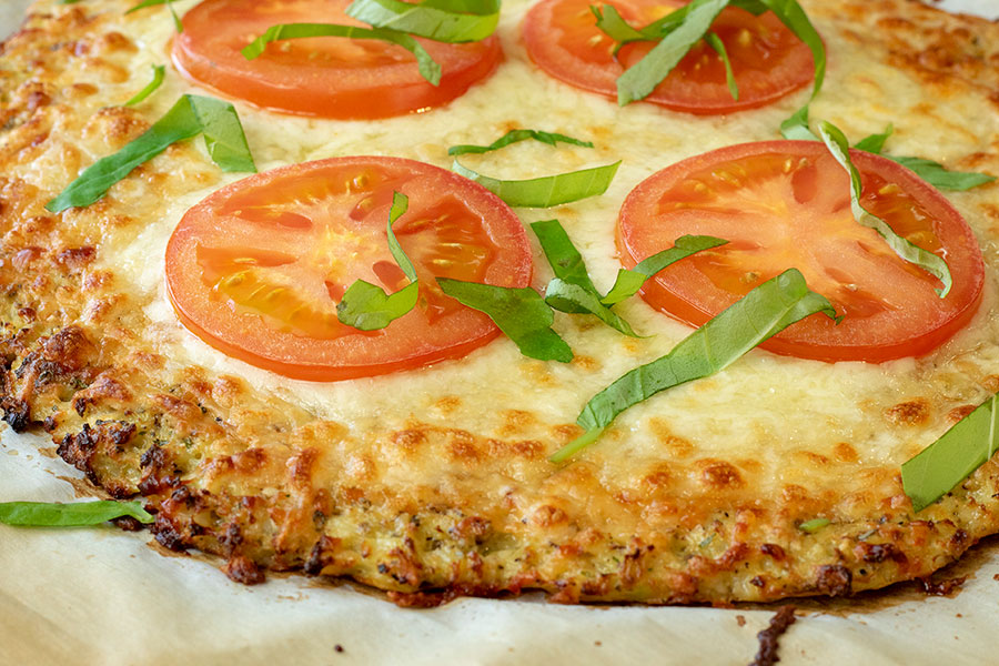 Garlic Butter Cauliflower Pizza Crust