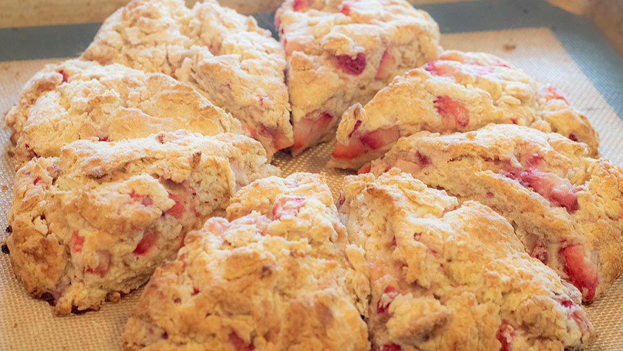 Glazed Strawberry Scones