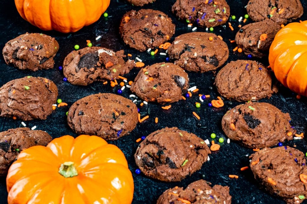 Double Chocolate Halloween Cookies