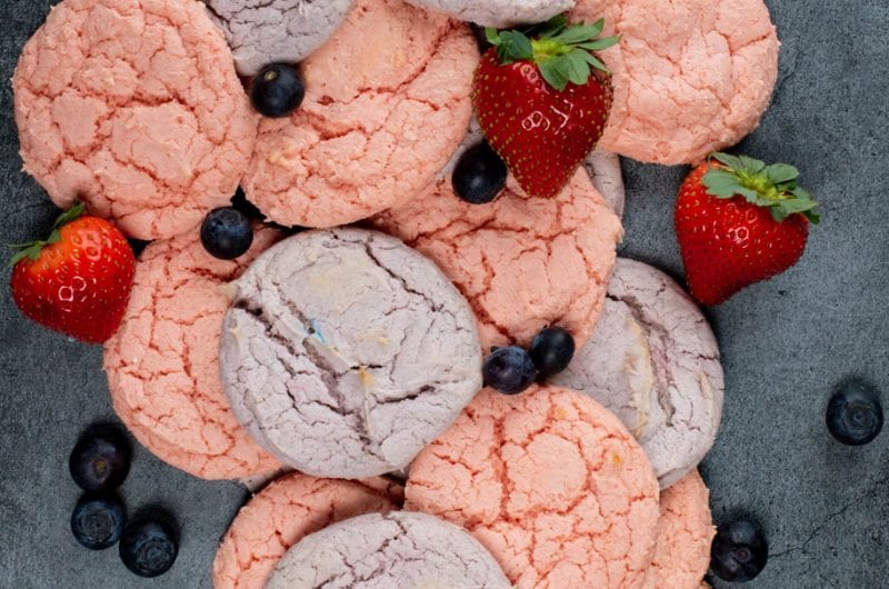 Cake Mix Berry Cookies