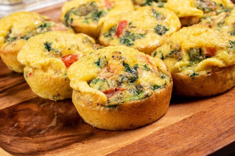 Egg Muffins with Tomato, Spinach, and Onion
